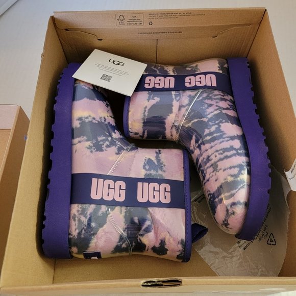New Classic Short UGG Purple Pink Classic Marble Boots Booties 1120778 7 38